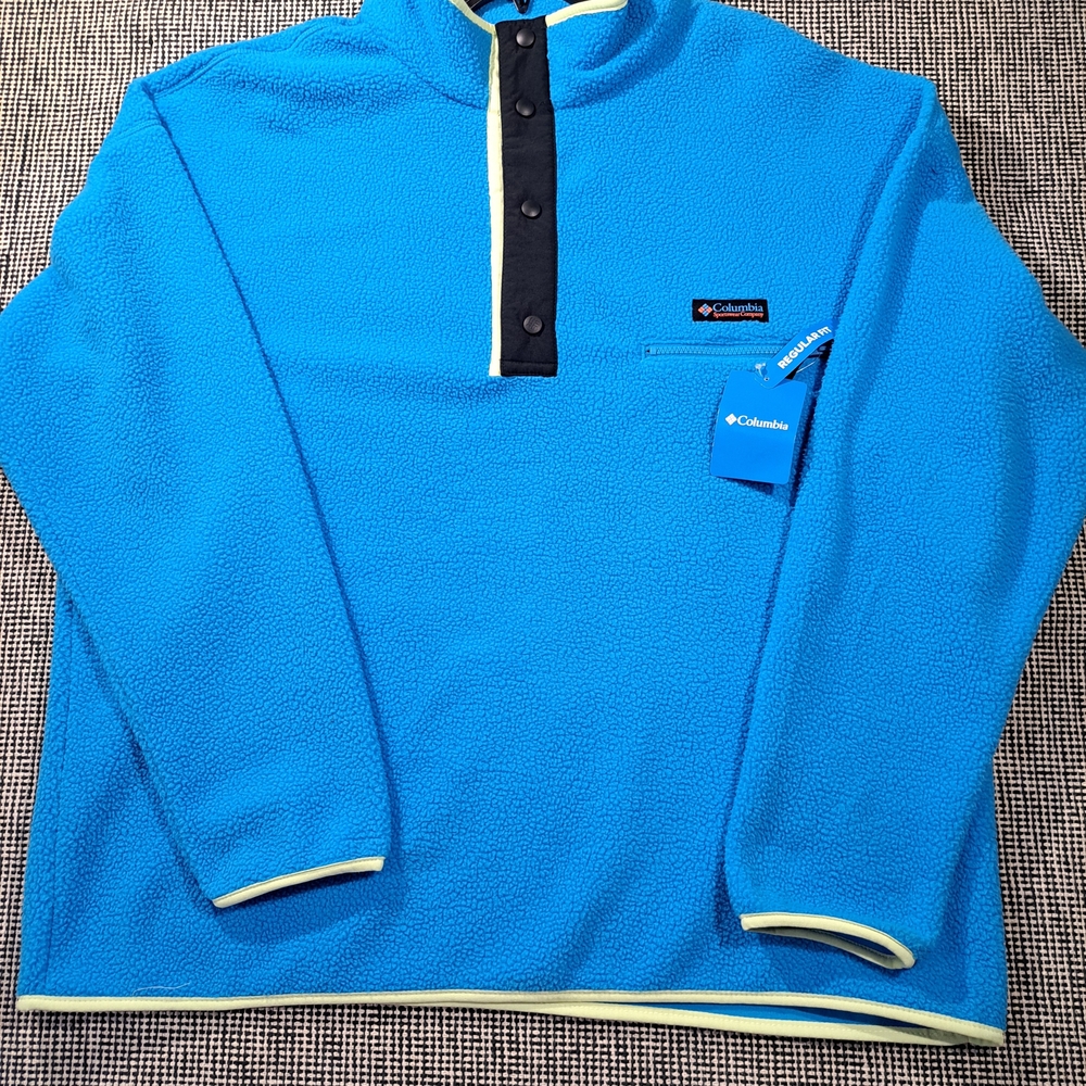 Columbia Blue Helvetia II Half Snap  Fleece Sweater XXL